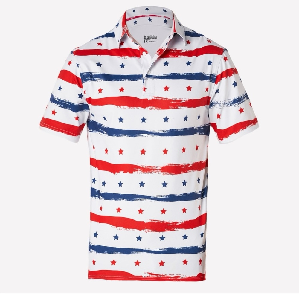 Stylish Red, White, and Blue Men's Shirt